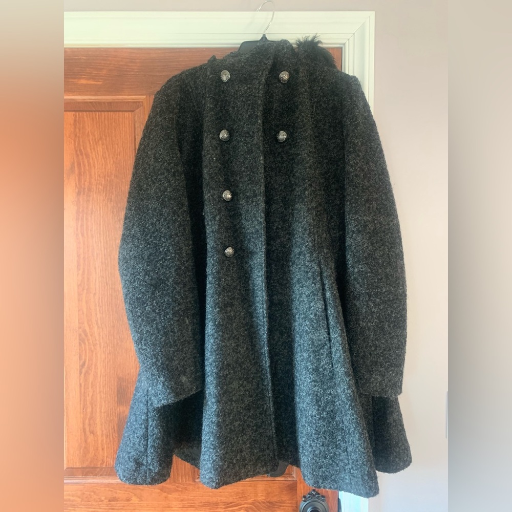 Grey Liz Claiborne Wool Coat